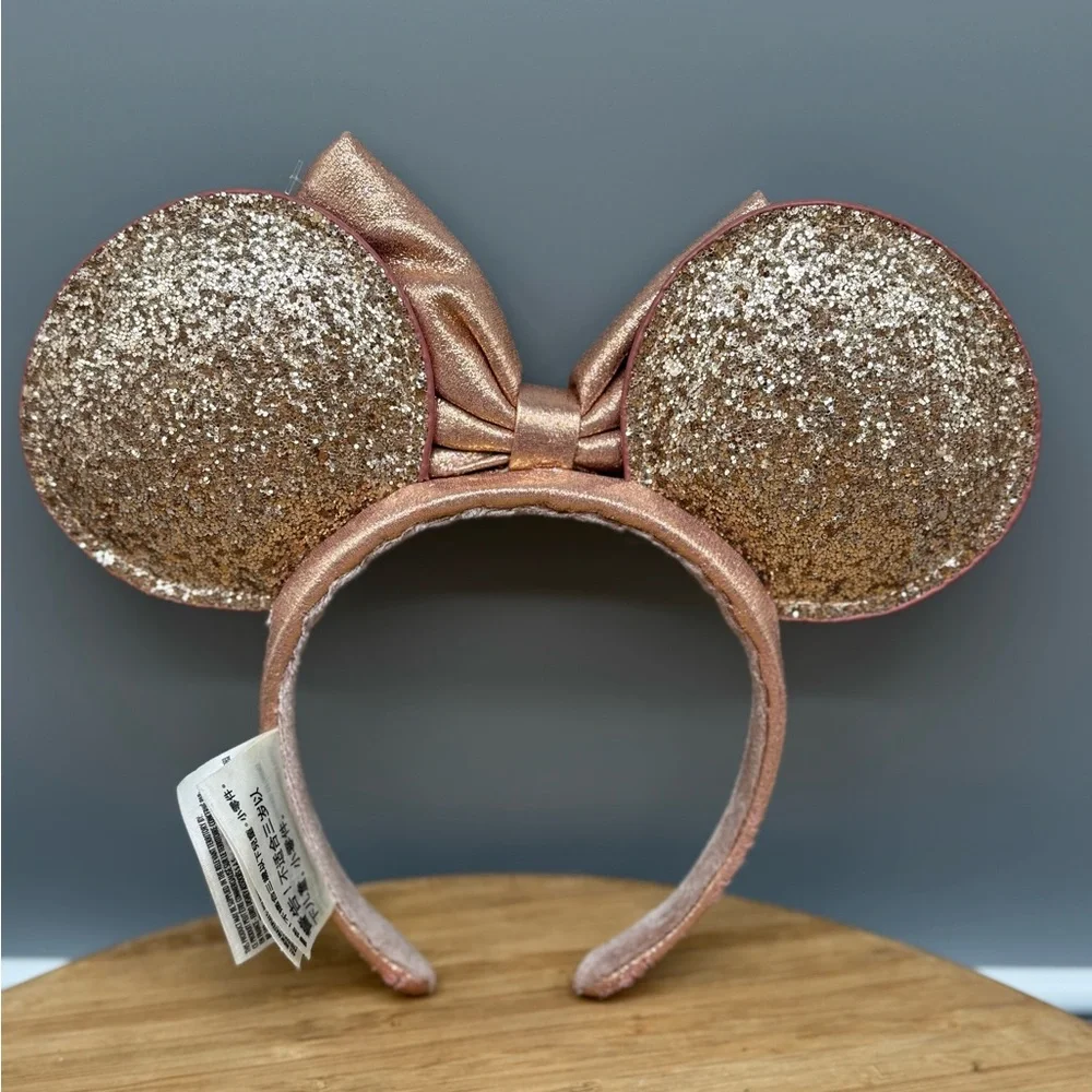 Disney Parks Rose Gold Sequin‎ Minnie Mouse Ear Headband
